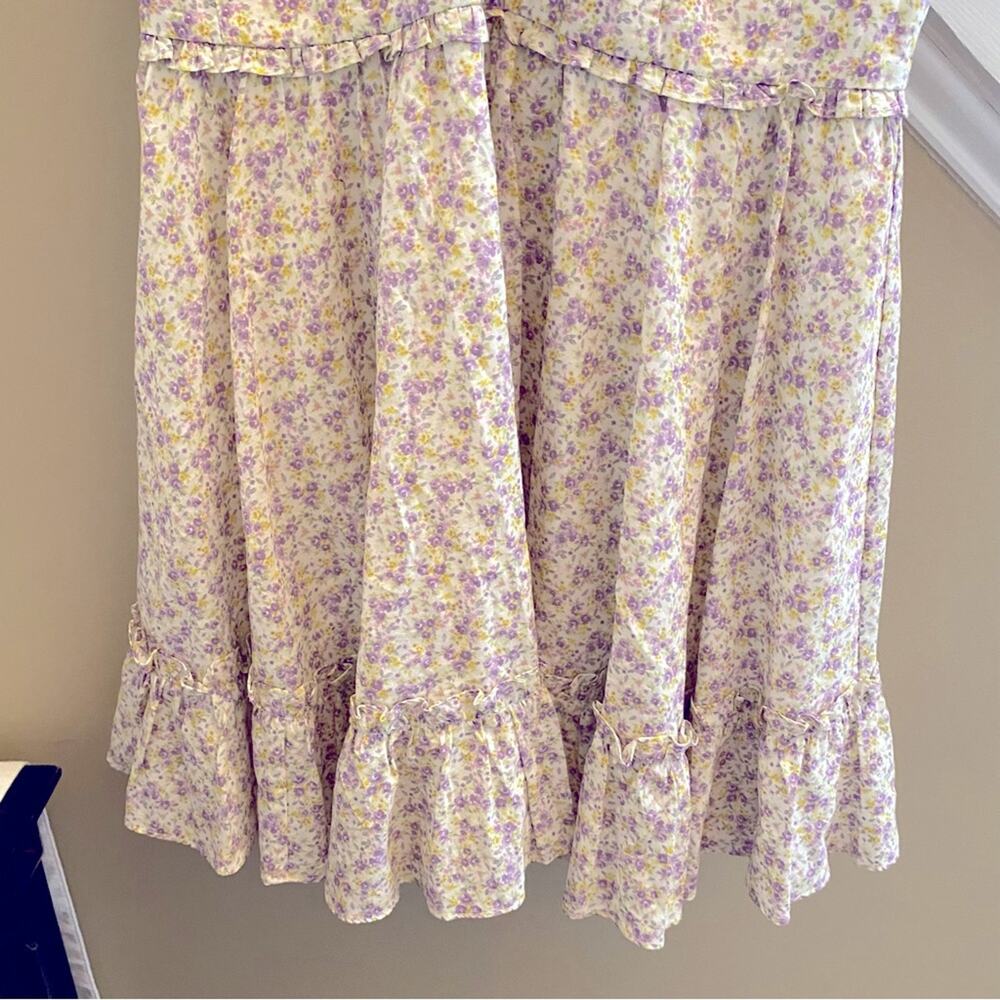 $278 LINI Melissa Cotton Dress Lavender Floral Small Bloomingdales LG EUC - Picture 12 of 12